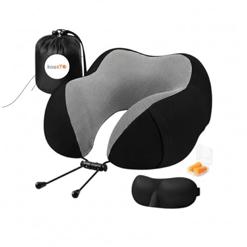 kossto Memory Foam Travel Pillow Combo with Eye Mask & Ear Plugs — view 1 of 7