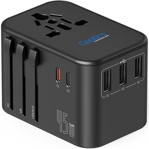 Ceptics 45W Universal Travel Adapter (Dual USB-C PD) — view 1 of 9